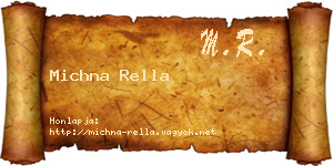 Michna Rella névjegykártya